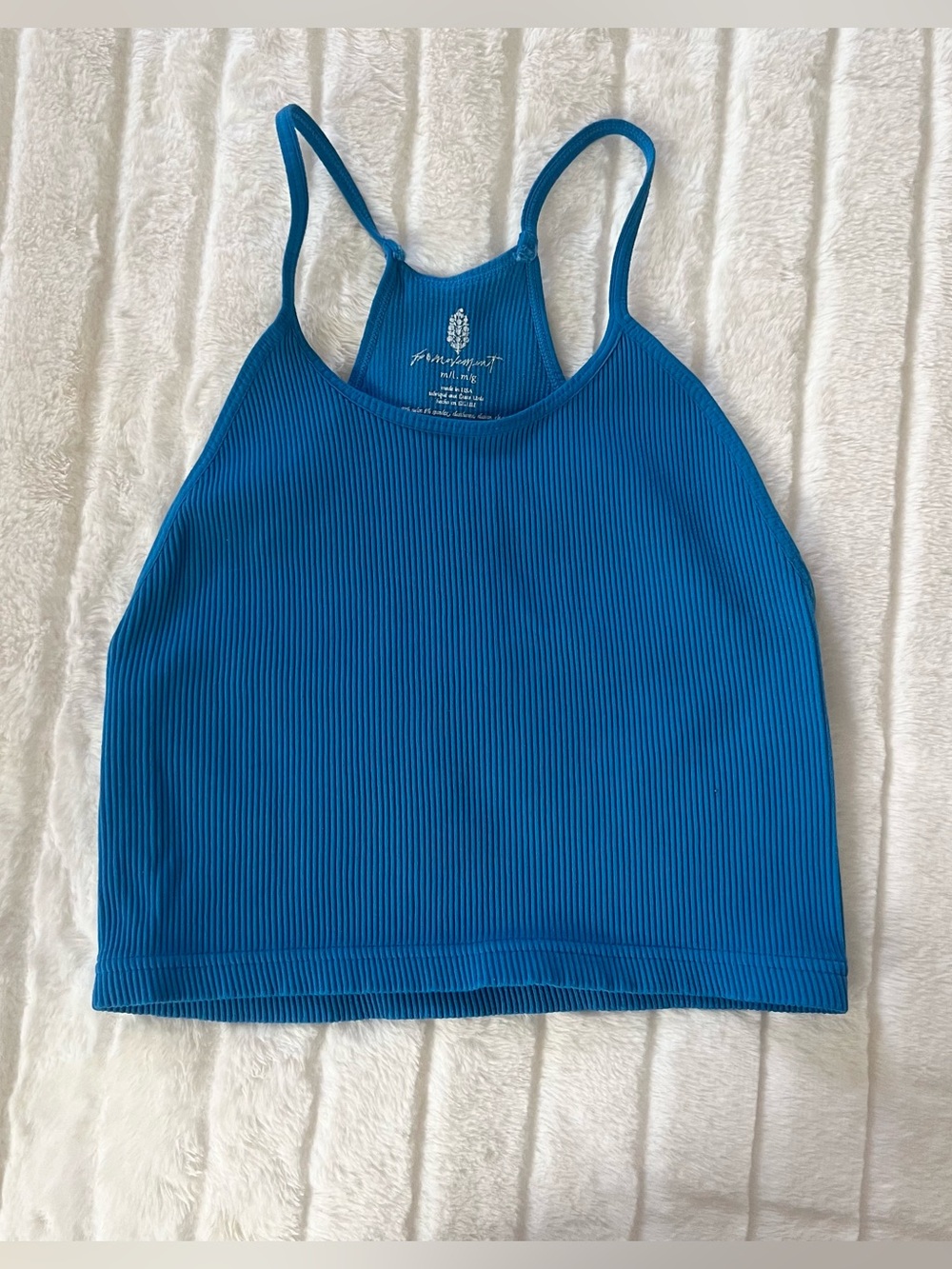 Free People Movement Happiness Runs Tank Blue M/L